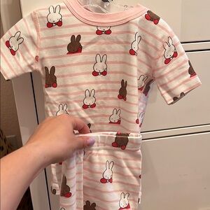 Adorable Pink and White Kids Miffy pajamas